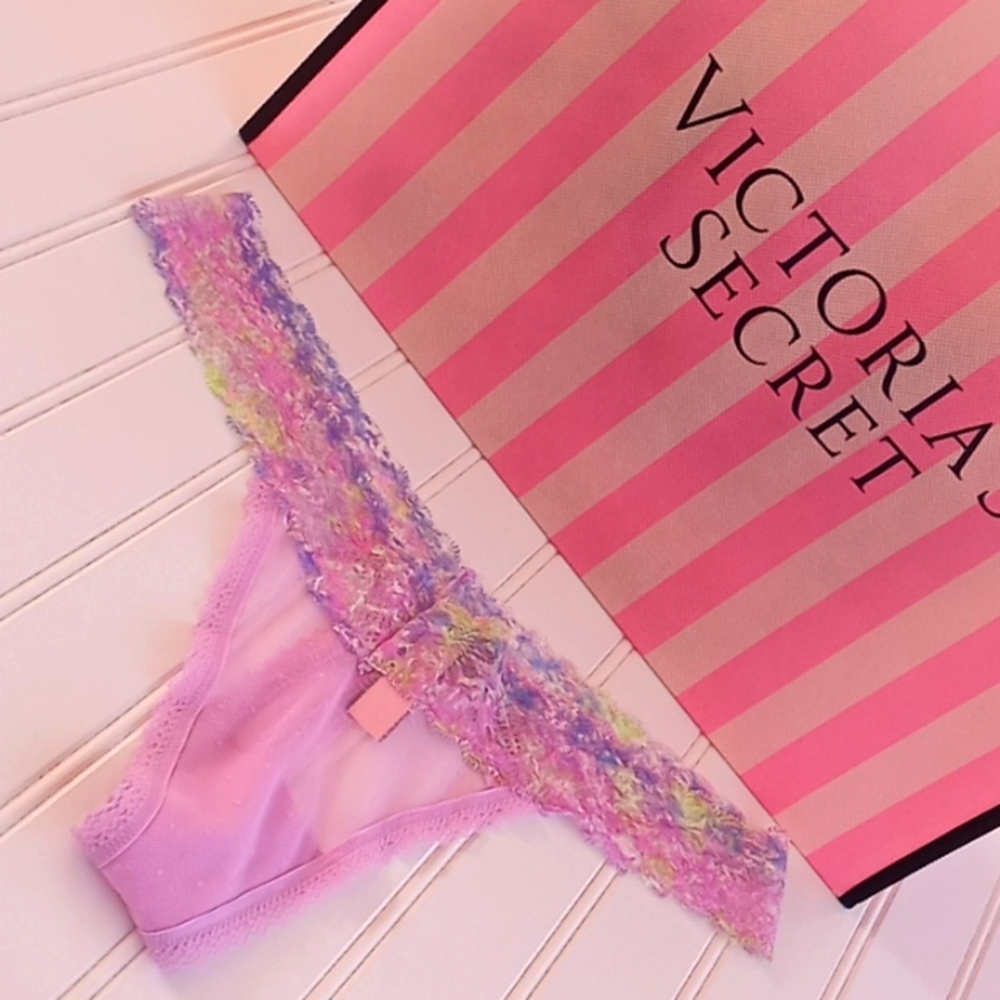 Victoria's Secret Purple Lace Thong Panties. Bundle 3/$25.